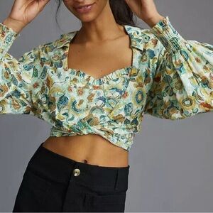 Anthropologie Multicolor Paisley Blouse